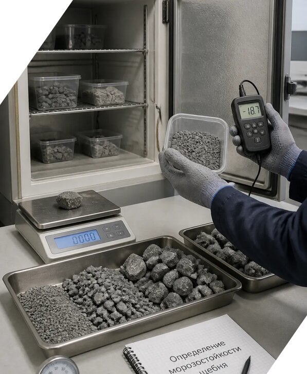 Определение морозостойкости щебня в Троицке от 3609 р. | ЭкспертизаРоссия