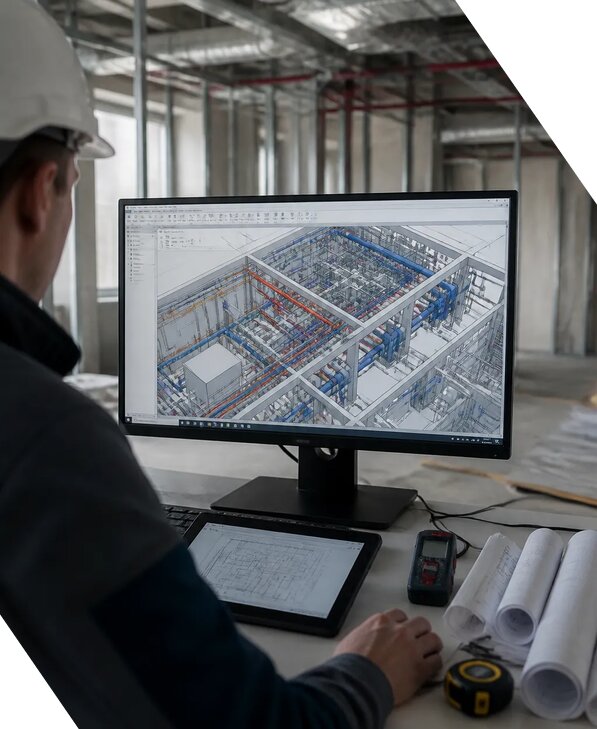 Создание BIM модели инженерных сетей для объектов в Троицке